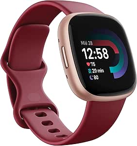 Google Fitbit Versa 4 Smartwatch Fitness tracker enthält eine 3 monatige Google Health Premium Mitgliedschaft, 6 Tage Akkulaufzeit, 40+ Trainingsmodi – Fitnessuhr kompatibel mit Android / iOS