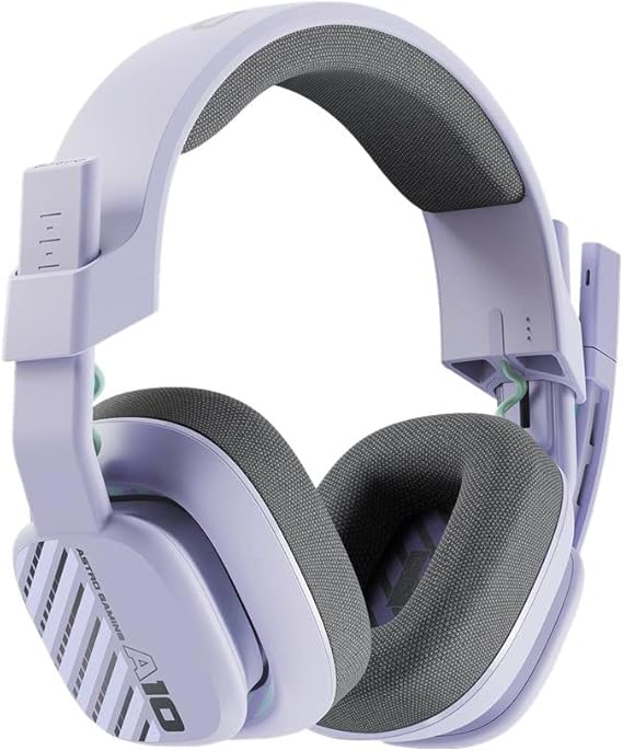 ASTRO A10 Auriculares Gaming Gen 2 con Cable - Auriculares Over-ear para gaming con micrófono giratorio para silenciar, transductores de 32 mm, compatibles con PC - Lila