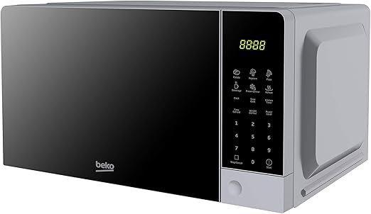 Beko MOC201103S - Horno Microondas, Digital, Capacidad 20 litros, Color Plateado, ‎32.5 x 45.2 x 26.2 cm