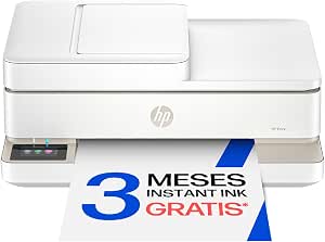 HP Envy 6520e 714N9B, Impresora multifunción de inyección de Tinta A4 a Color, impresión a Doble Cara automática, hasta 10 ppm, Conexión Wi-Fi, USB 2.0, ADF, fax, 3 Meses Instant Ink
