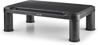 NGS Screen Stand - Ergonomische Monitorhalterung mit 3 Verstellbaren Höhen, Rutschfeste Füße, Stauraum, ABS-Kunststoff, Belastbar bis 20 kg, 38 x 24 x 11,4 cm