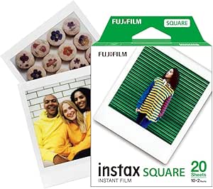 instax 16576520 Película fotográfica instantánea, Marco Color Blanco, Blanco, 20 Fotos