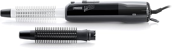 Princess 529202 Rizador Cool Curl CC 300 negro – Dos cabezales de cepillo – Función de golpe frío