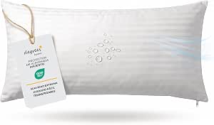 Degrees Home - Majestic - Kissenbezug - Kissenbezug con Reißverschluss - Atmungsaktiv - 100% Baumwolle - Anti-Wirtschaftstechnologie - Kopfkissen 90 cm, Blanco