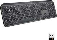Logitech MX Keys Advanced Teclado Inalámbrico, Bluetooth, Clara Respuesta Táctil, Retroiluminación, USB-C, PC/Mac/Portátil, Windows/Linux/iOS/Android, Disposición QWERTY Español - Negro