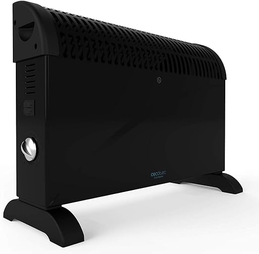 Cecotec Radiador Eléctrico Bajo Consumo Ready Warm 6550 Turbo Design. 2000 W, Termostato regulable, 4 Modos, Soporte de pie, Protección sobrecalentamiento, 20m2