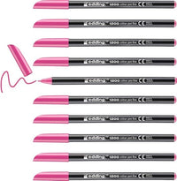 edding 1200 Fasermaler fein - pink - 10 Stifte - Rundspitze 1 mm - Filzstift zum Zeichnen und Schreiben - für Schule, Mandala