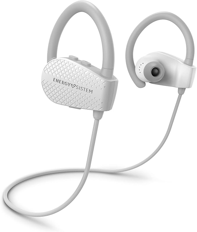Energy Sistem Earphones Bluetooth Sport 1+ Auriculares Deportivos Inalambricos Bluetooth 5.1 Secure-Fit Sweatproof Deep Bass Microfono Asistente de Voz y 8H de bateria