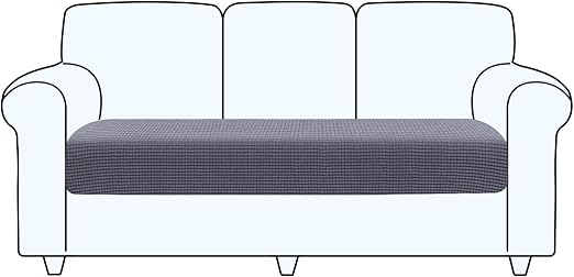 TAOCOCO Fundas de cojín para sofá,Protector de cojín de Asiento de Tela de poliéster de Alta Elasticidad (Gris Oscuro, 3 Asientos)