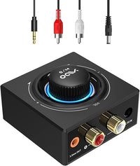 Thumbnail for YMOO Receptor Bluetooth 5.3 HiFi Audio con RCA y 3,5mm Jack, Adaptador Bluetooth para Equipo de Música/Amplificador/Altavoz, 30M AUX Receiver Adapter Inalámbrico, Conexión Dual para Dos Altavoces