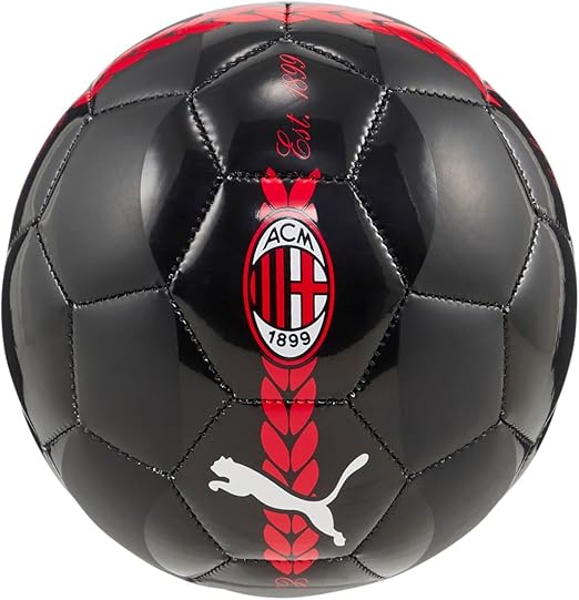 PUMA A.C. Milan – Mini balón de fútbol y Entrenamiento, Producto Oficial, Talla Mini 3, Negro