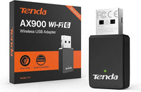 Tenda AX900 U11 Adaptador WiFi USB para PC, WiFi 6 USB WiFi Doble Banda 5GHz 2.4GHz, Adaptador WiFi PC Compatible con Windows 11/10/7, Soft-Ap, WPA2