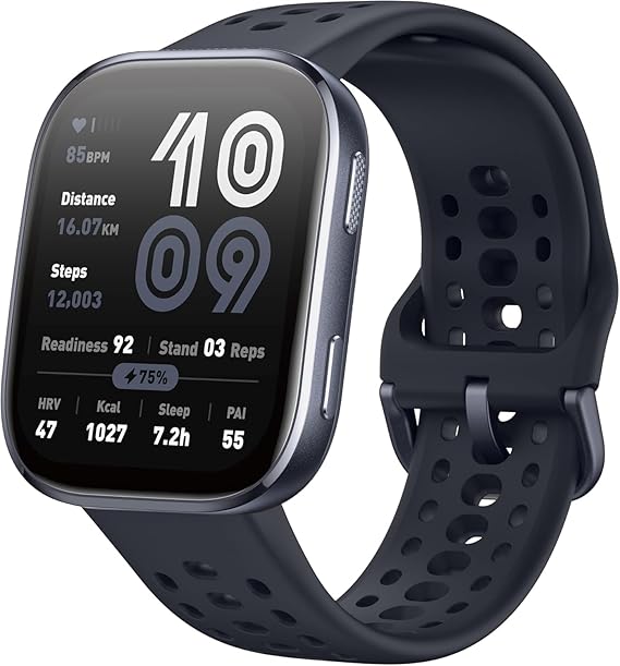AMAZFIT Bip 6 Smartwatch 46mm, Batería 14 días, AMOLED 1,97", GPS con Mapas, IA, Llamadas Bluetooth, Seguimiento Salud y Sueño, 140+ Modos Deportivos, Resistencia al Agua 5ATM, Negro