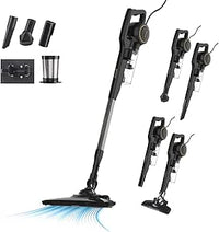 Taurus Homeland Endless - Aspirador ciclónico vertical 3 en 1: escoba, de mano y con lanza, cable de 6 m, 600 W, zapata apta para todas las superficies, negro