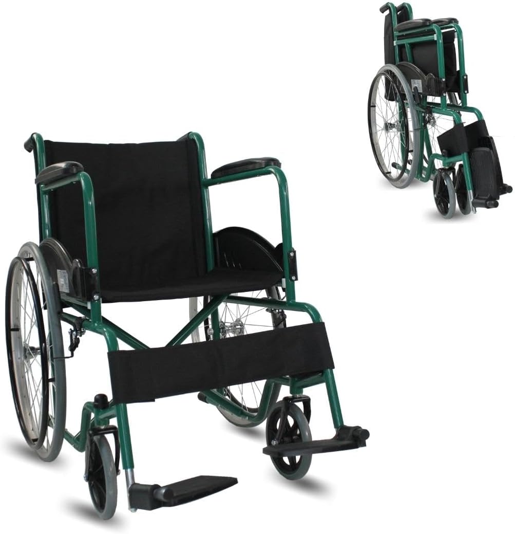 Mobiclinic®, Silla de ruedas, Autopropulsable, Plegable, Alcazaba, Asiento 46 cm, Sistema subebordillos, Reposabrazos acolchados, Reposapiés abatibles, Antipinchazos