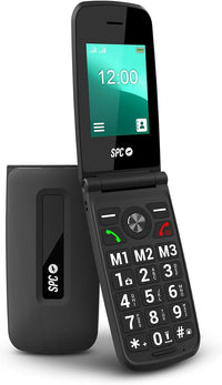 SPC Titan - Teléfono móvil de Tapa para Mayores con Teclas Grandes, Negro