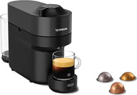 Nespresso De'Longhi Vertuo Pop ENV90.B, Cafetera Automática, Máquina de Café de Cápsulas Desechables, 4 Tamaños de Taza, Tecnología de Centrifugación, Set de Bienvenida Incluido, 1260W, Negro Regaliz