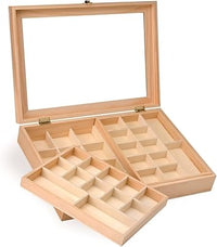 Glorex 341-Joyero de Madera de Pino con Cierre metálico Aprox. 40 x 28 x 75 cm para Guardar Joyas con Seguridad, Color Nature (6 2003 341)