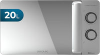Cecotec ProClean 3060 Mirror Microondas con revestimiento Ready2Clean para una mejor limpieza, tecnología 3DWave, 700 W, 20 l, color plateado