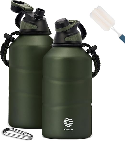 Fjbottle Botella Termica 1900ML con tapa magnética, sin BPA/sin Fugas botella agua acero inoxidable Gimnasio termo para deporte/bebida carbonatada