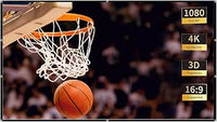 Pantalla Proyector, Lavable Tela Proyector, Pantalla de Cine para Exteriores, Pantalla de Proyección, Adecuado para Cine en Casa, Educación Escolar, 16:9 HD 4K, 60 Pulgadas, 132 x 75cm