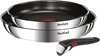 Thumbnail for Tefal Ingenio Emotion - Juego de 2 Sartenes 22/26 cm + Mango extraíble, Apto inducción, antiadherentes, revestimiento titanio, Thermo-signal, apto lavavajillas y horno