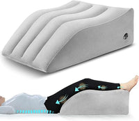 PleasurePeak - Cojín de elevación venosa, cojín inflable de elevación de las piernas, cojín cómodo para el sueño, mejora la circulación sanguínea gris, portabilidad
