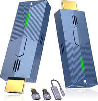 Thumbnail for Transmisor y Receptor HDMI inalámbrico, Decodificación 4K Salida 1080P, Wireless HDMI para Portátil/PC/TV Box para Transmitir Audio/Vídeo a TV/Proyector/Monitor, 2,4G/5GHz, Plug & Play