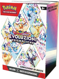 Pokémon Paquete de Sobres de expansión Escarlata y Violeta - Evoluciones Prismáticas (Seis Paquetes de expansión)