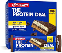 Thumbnail for Enervit, The Protein Deal Choco & Vanilla Dream, Barritas Proteicas Enervit, 20g de Proteína, Sabor Vainilla y Chocolate Negro, Snacks Proteicos Sin Gluten, Bajos en Azúcar, 12 x 55g Barritas