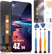 Pantalla LCD para Oppo Reno4 Z 5G/Reno4Z 5G CPH2065 Display Digitizer Touch Screen Reemplazo Assembly con kit de reparación (6,57