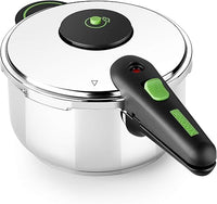MONIX Presto Olla a presión 4L, de acero inoxidable 18/10, apta para todo tipo de cocinas incluso inducción