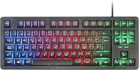 Mars Gaming MK023, Teclado Gaming TKL, Tecnología Híbrida H-Mech, Iluminación FRGB Rainbow, Anti-ghosting, Compatibilidad Universal, Negro, Idioma Español