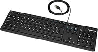 Thumbnail for Amazon Basics Teclado con Cable USB y Base Fina, diseño español, Negro Mate