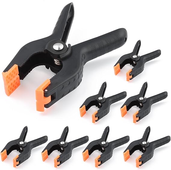 UTEBIT Photo Wall Backdrop Clips Set de 8, robustos clips para fondos de fotografía, grandes clips de resorte para lona de piscina de 4.5" / 11.4cm, clips para carpintería, para estudios de fotografía