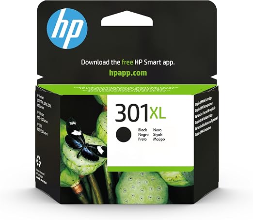 HP 301XL Negro, Cartucho de Tinta Original, Alta Capacidad