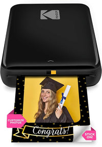 KODAK Step Impresora de fotos instantánea para smartphone - Mini portátil inalámbrica en color - Fotos adhesivas Zink 2x3” - Bluetooth compatible con iOS y Android - App de edición divertida - Negro