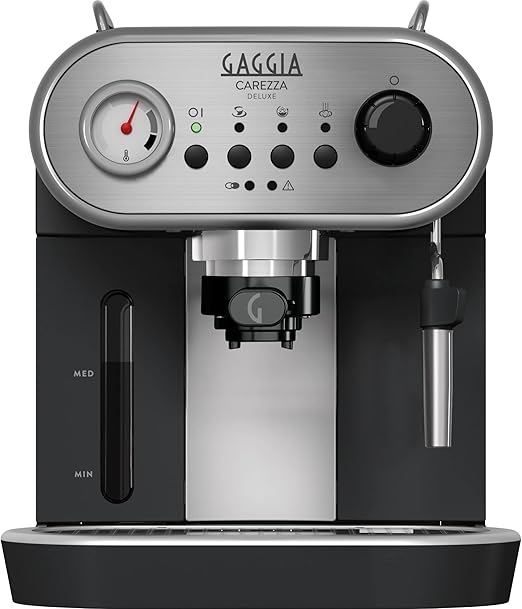 Gaggia Cafetera manual Carezza Deluxe RI8525/01 para café molido y cápsulas, 230 V, 50 Hz, 1900 W, gris/negra