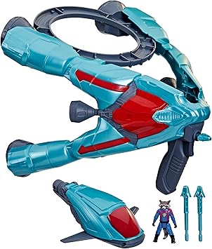 Hasbro - Marvel Guardianes de la Galaxia Vol. 3, Figura de acción con vehículo y Arma, Juguetes de superhéroes para niños y niñas
