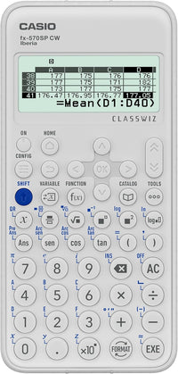 Casio FX-570SP CW - Calculadora Científica, Recomendada para el Curriculum Español y Portugués, 5 Idiomas, más de 560 Funciones, Color Blanco