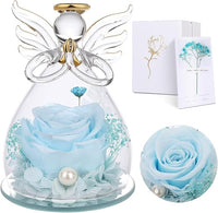 Regalos del Día de la Madre para Mujeres Rosa Eterna, Rosa eterna Regalos para Abuela mamá Chicas, Regalos para Mama, Angeles Figuras para el hogar, Regalos de cumpleaños para Mujeres Día de la Madre