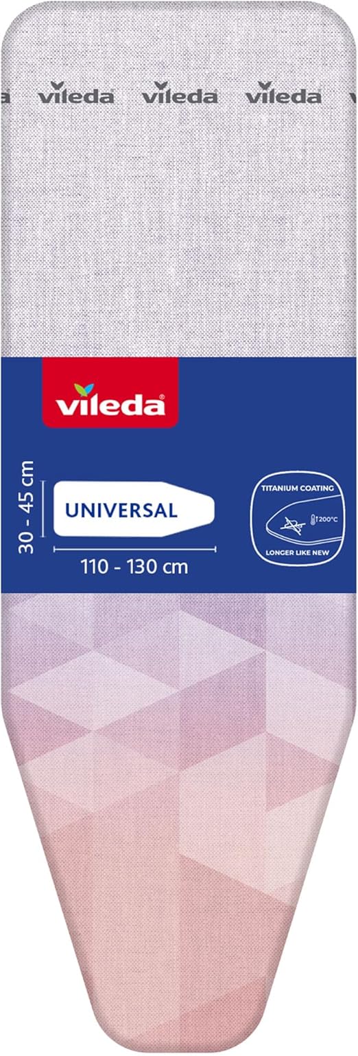 Vileda Funda para tabla de planchar Vileda Diamond | Como nueva | Fácil de instalar | Acolchada | Tamaño universal | Certificado Oeko-Tex