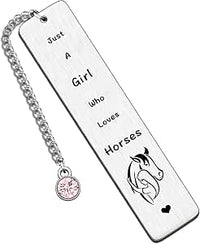 HULALA Marcapáginas de caballos, regalos para niñas, cumpleaños, Navidad, amigos, amantes de los caballos, Just A Girl Who Loves Horses