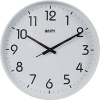 Reloj de Pared Unity, Fradley, Barrido Silencioso, Moderno, Blanco, 30 cm
