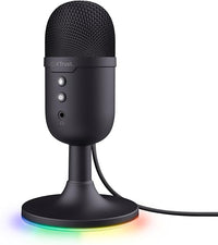 Thumbnail for Trust Gaming GXT 236 Yami Micrófono PC USB para Streaming Podcast Twitch Discord ASMR Youtube Playstation 5 Juegos, Micrófono de Condensador Cardioide, Micro con Iluminación LED RGB - Negro
