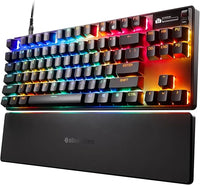 SteelSeries Apex Pro TKL Gen 3 - Teclado Mecanico Gaming - HyperMagnetic Interruptores OmniPoint 3.0 - Accionamiento Ajustable - Rapid Trigger - Preajustes - Rapid Tap - RGB - OLED - US QWERTY