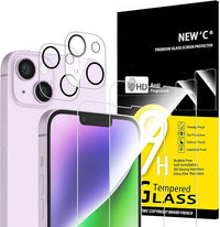 NEW'C 4 Pack, 2 x Protector Pantalla para iPhone 14 Plus (6,7