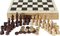 Aquamarine Games CP1070 - Ajedrez, damas y backgammon en estuche, 2 jugadores