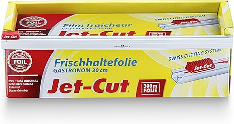 Film de plástico para cortar Jet-Cut, hostelería 30cm x 300m, PVC transparente, 300 metro, 1