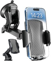 Hoppac Porta Cellulare Auto, Supporto Telefono Auto Universale Ventosa per Cruscotto e Parabrezza, Rotazione 360 Gradi e Rilascio Rapido, per Smartphone 4-7 in